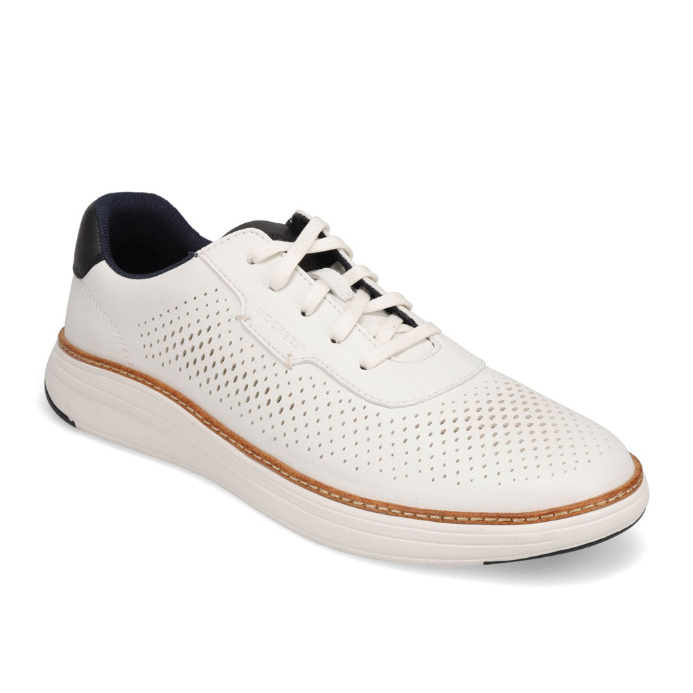 White/Navy-Dockers Neilson Casual Tumbled Lace-Up Sneaker