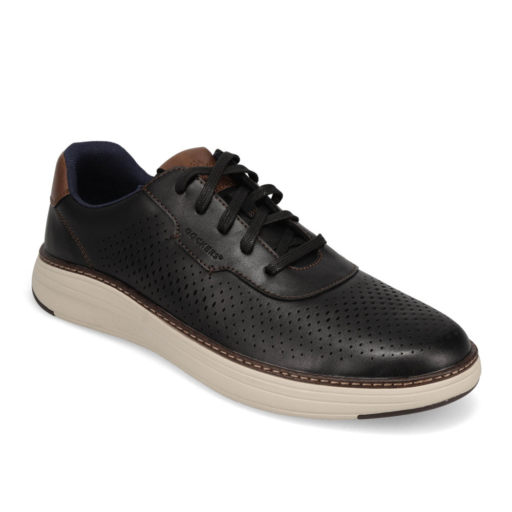 Black-Dockers Neilson Casual Tumbled Lace-Up Sneaker