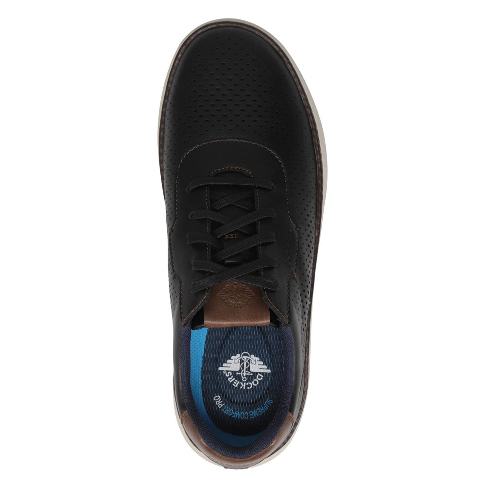 Black-Dockers Neilson Casual Polished Lace-Up Sneaker