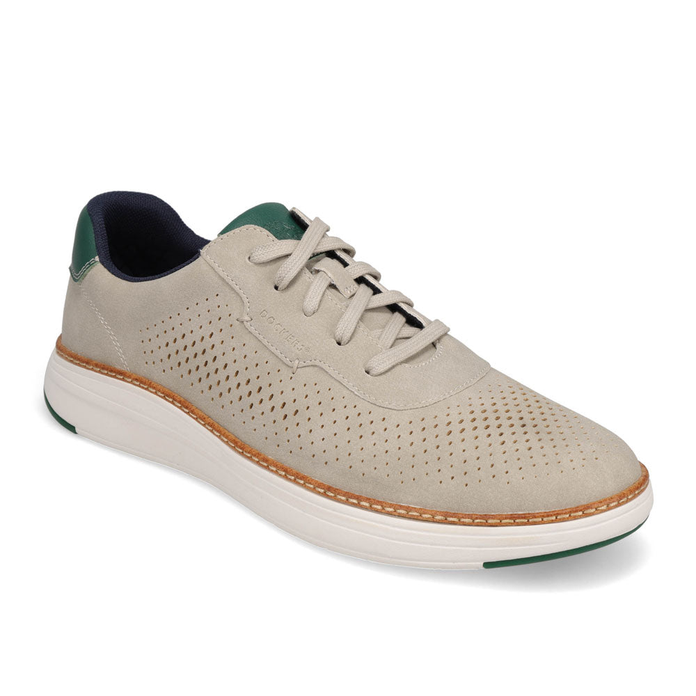 Light Grey-Dockers Neilson Casual Nubuck Lace-Up Sneaker