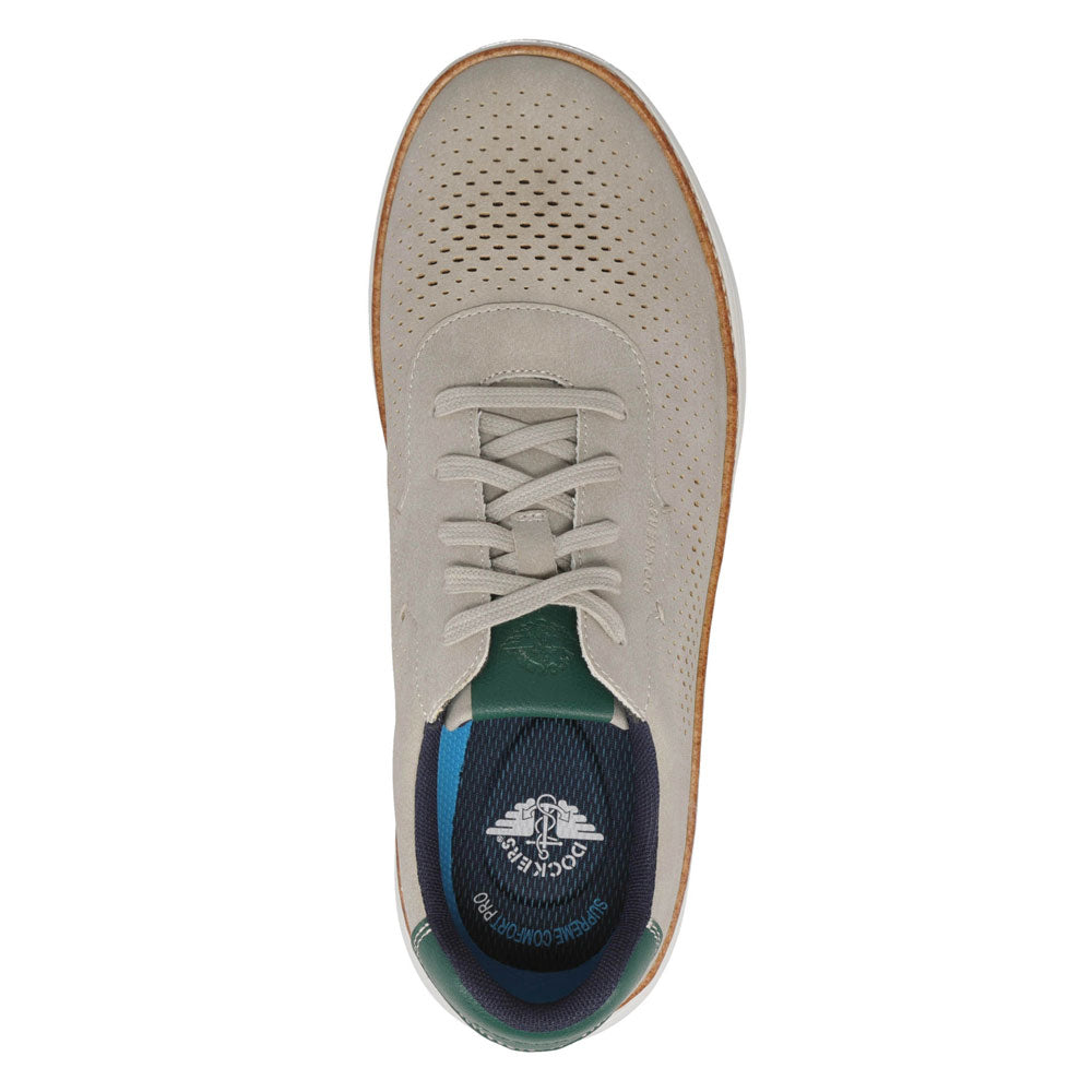 Light Grey-Dockers Neilson Casual Nubuck Lace-Up Sneaker