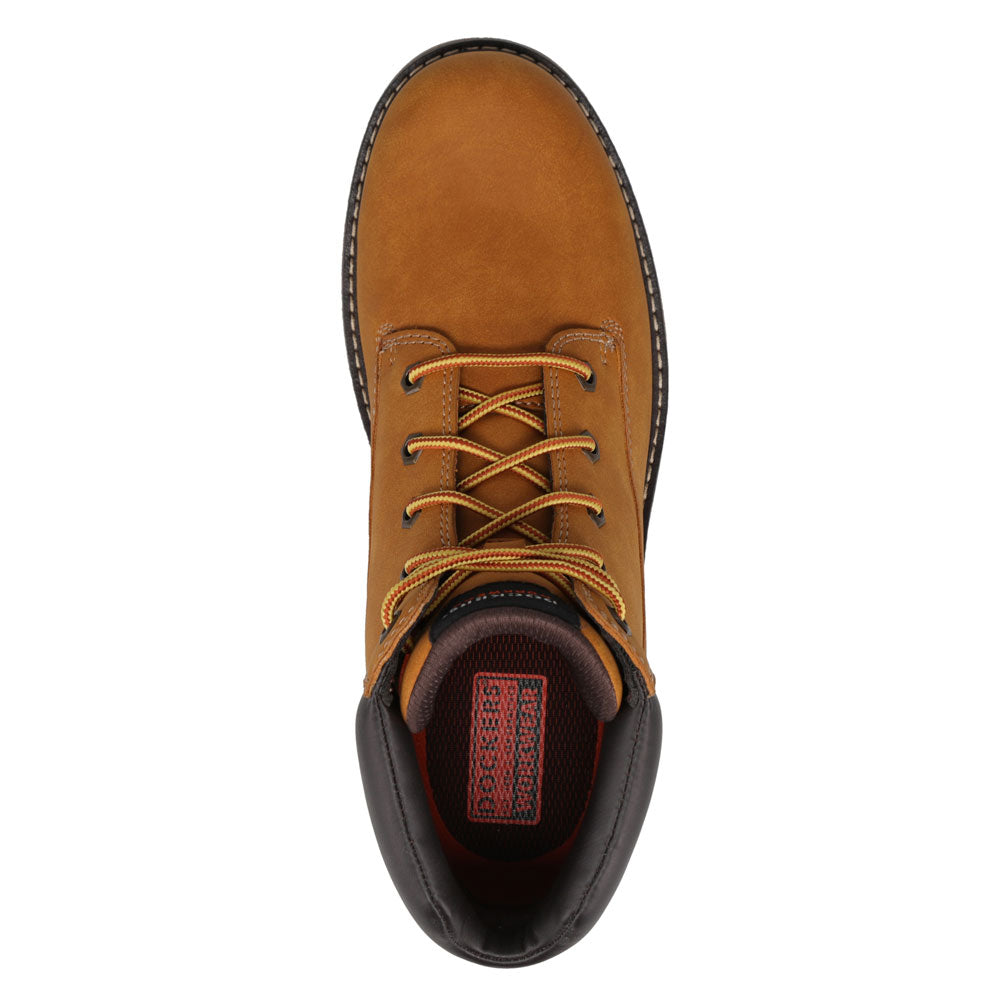 Wheat-Dockers Mens Flint Slip Resistant Lace Up Nubuck Boot