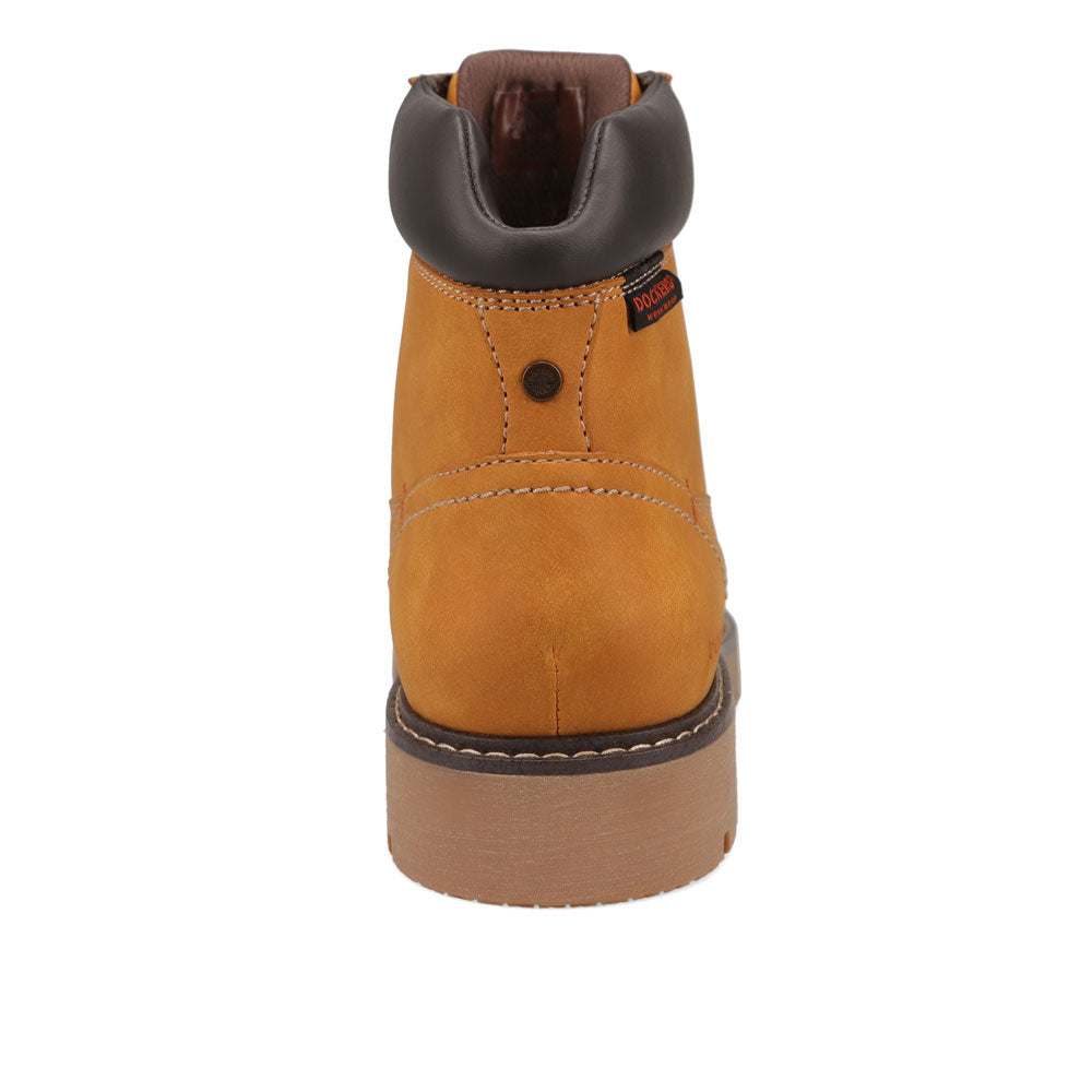 Wheat-Dockers Mens Flint Slip Resistant Lace Up Nubuck Boot
