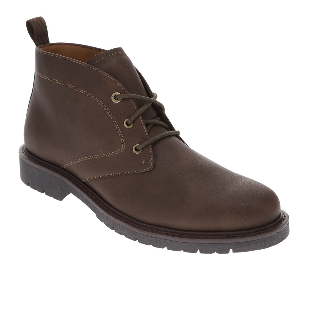 Dark Brown-Dockers Mens Dartford Plain-Toe Lace Up Casual Boots