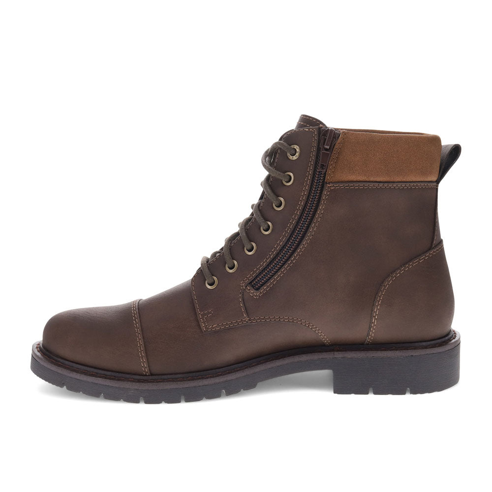 Dark Brown-Dockers Mens Dudley Rugged Casual 7-Eyelet Captoe Boot