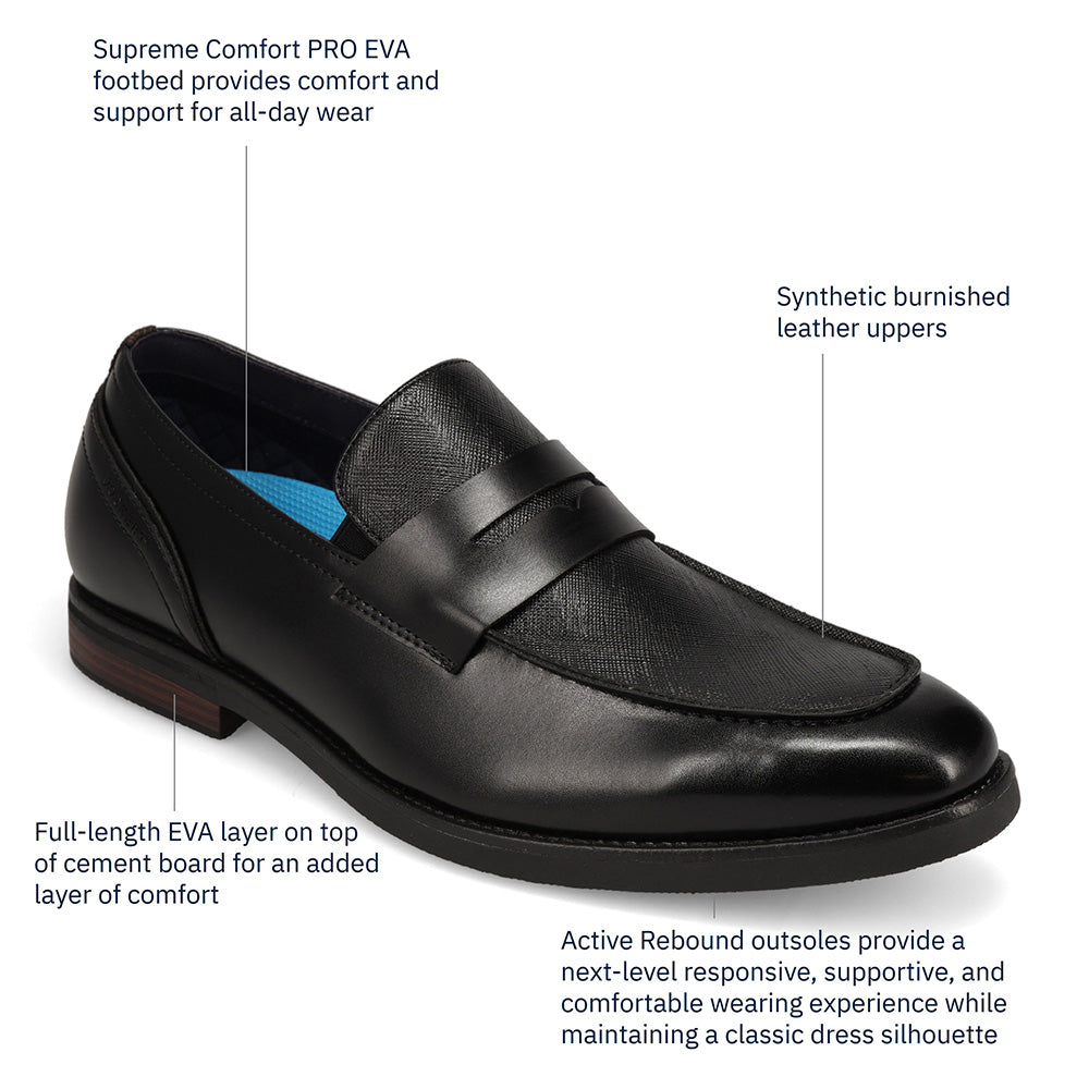 Black-Dockers Mens Blair Polished Dress Loafer