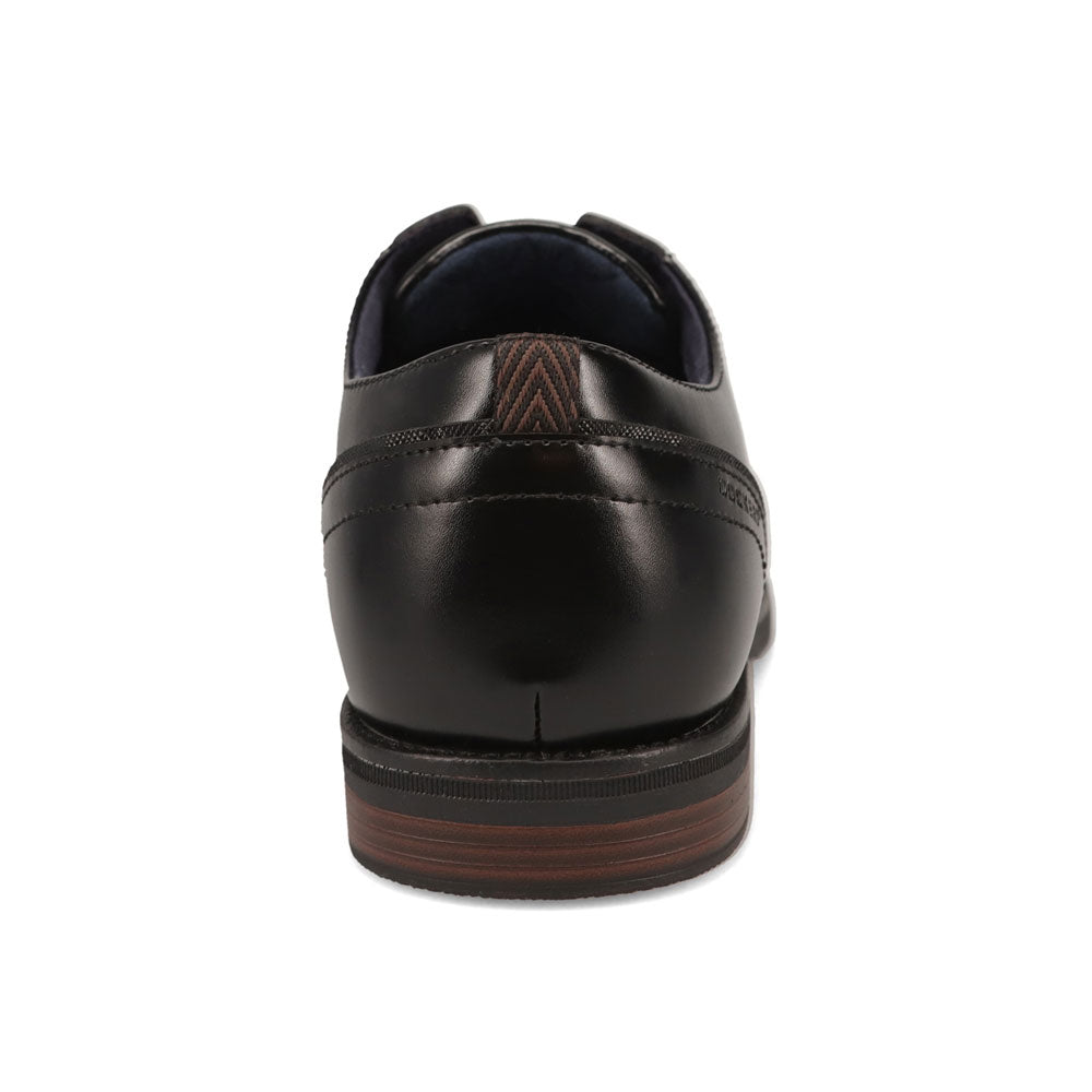 Black-Dockers Mens Blakeley Polished Laser Perforated Lace Up Oxford Dress Shoe