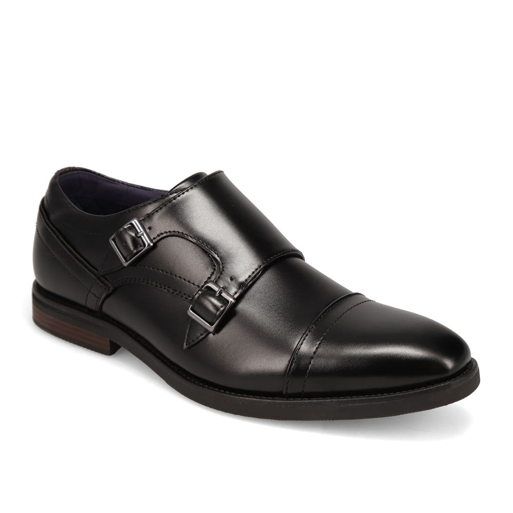Black-Dockers Mens Ballard Polished Dress Buckle Loafer