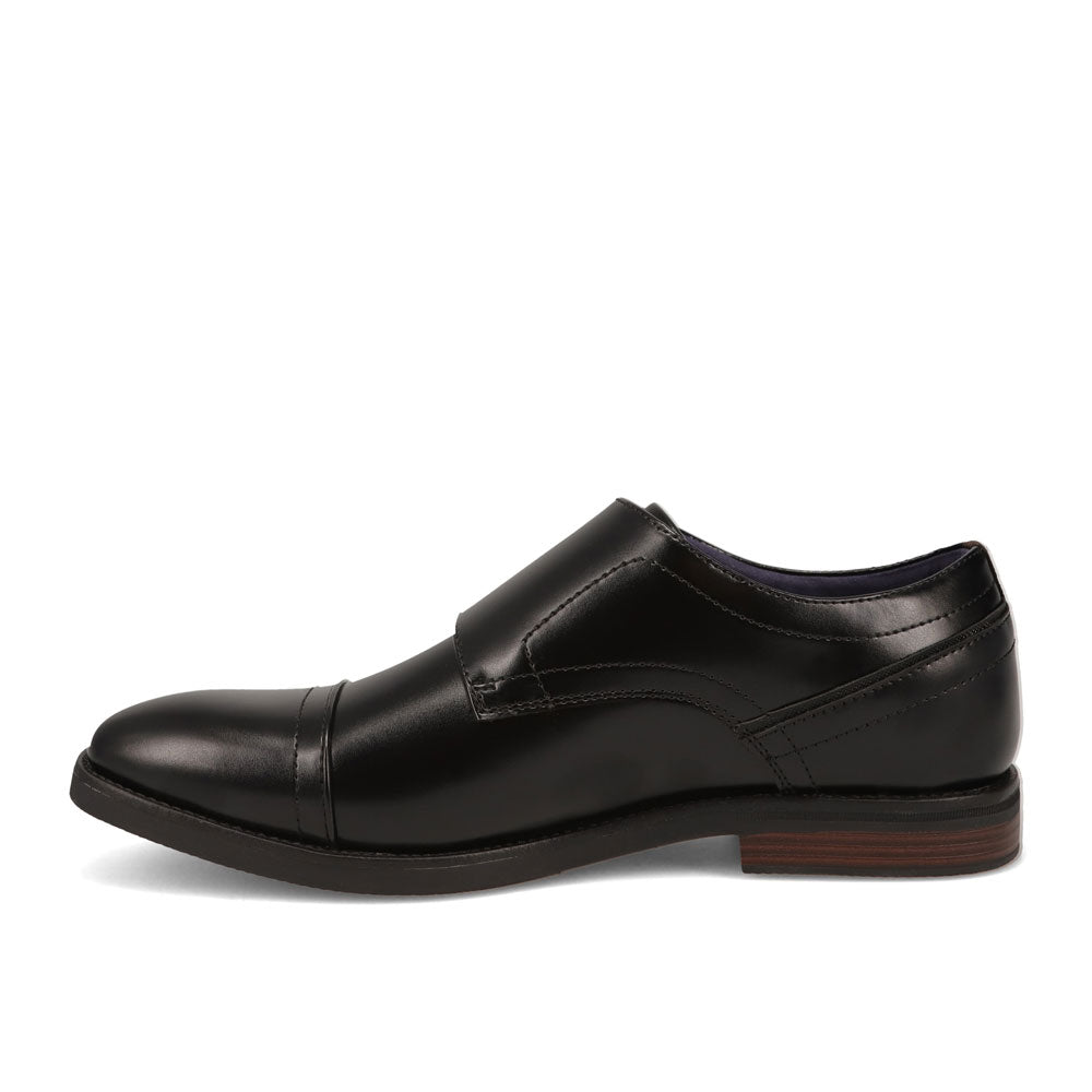 Black-Dockers Mens Ballard Polished Dress Buckle Loafer