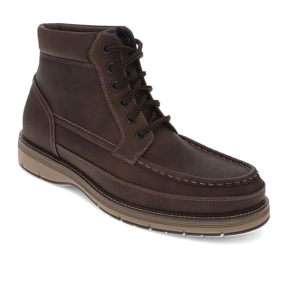 Dark Brown-Dockers Mens Thames Casual Lace Up Moc Toe Boot