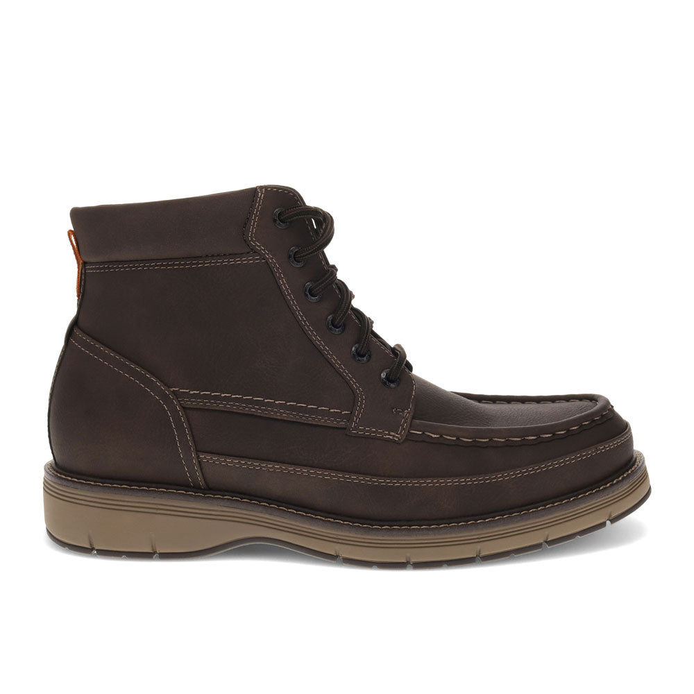 Dark Brown-Dockers Mens Thames Casual Lace Up Moc Toe Boot