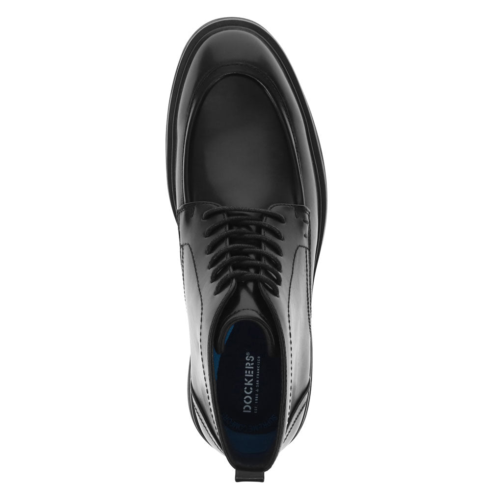 Black-Dockers Mens Tollcross Rugged Dress Casual Lace Up Boot