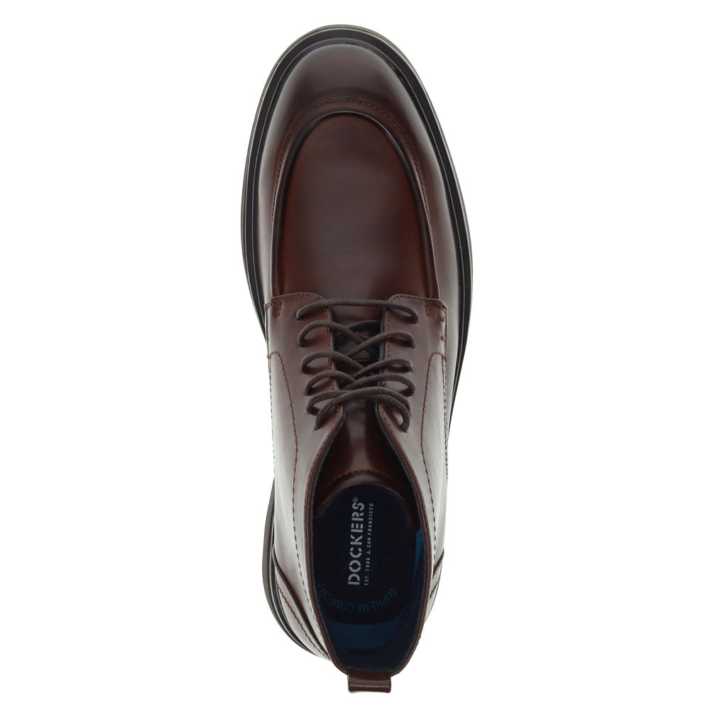 Mahogany-Dockers Mens Tollcross Rugged Dress Casual Lace Up Boot