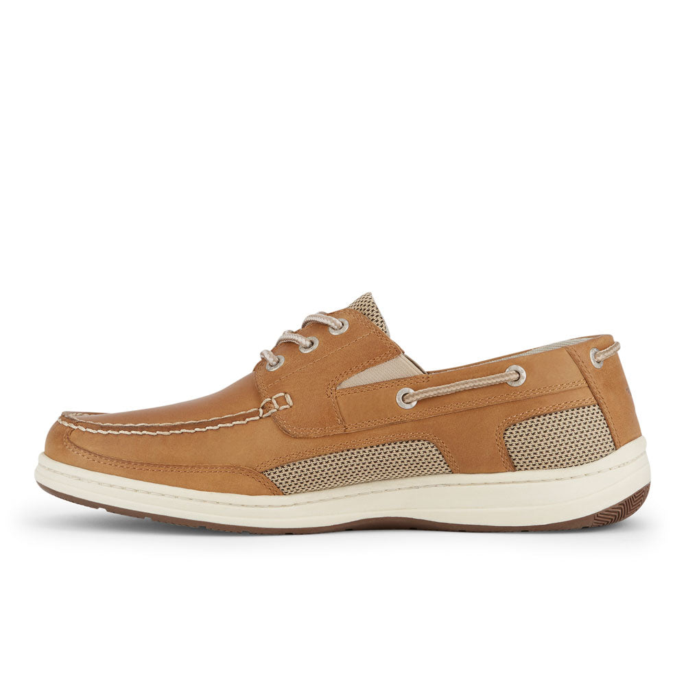 Tan-Dockers Mens Beacon Leather Casual Rubber Sole Sport Boat Shoe with NeverWet