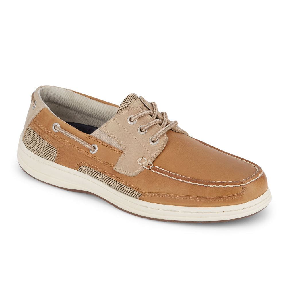 Tan/Taupe-Dockers Mens Beacon Genuine Leather Casual Classic Boat Shoe with NeverWet