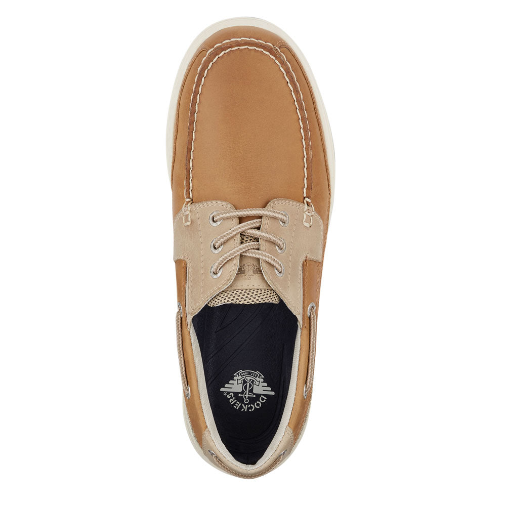Tan/Taupe-Dockers Mens Beacon Genuine Leather Casual Classic Boat Shoe with NeverWet