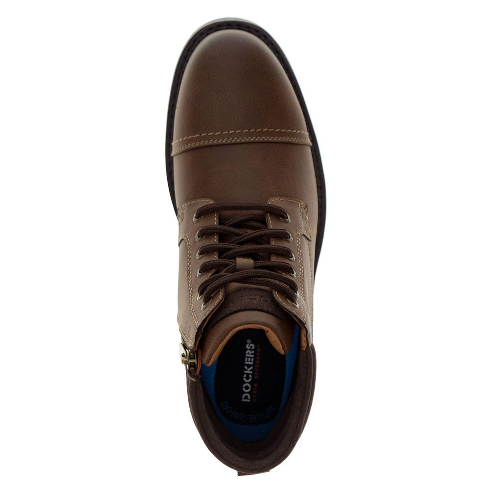 Chestnut-Dockers Mens Thomas Stain Defender Rugged Boot