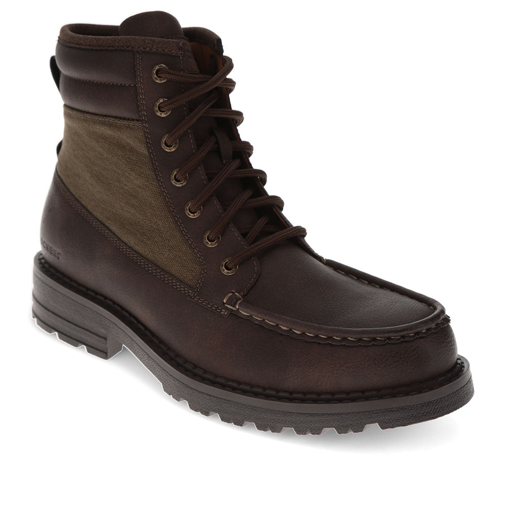 Dark Brown-Dockers Mens Tobias Stain Defender Rugged Boot