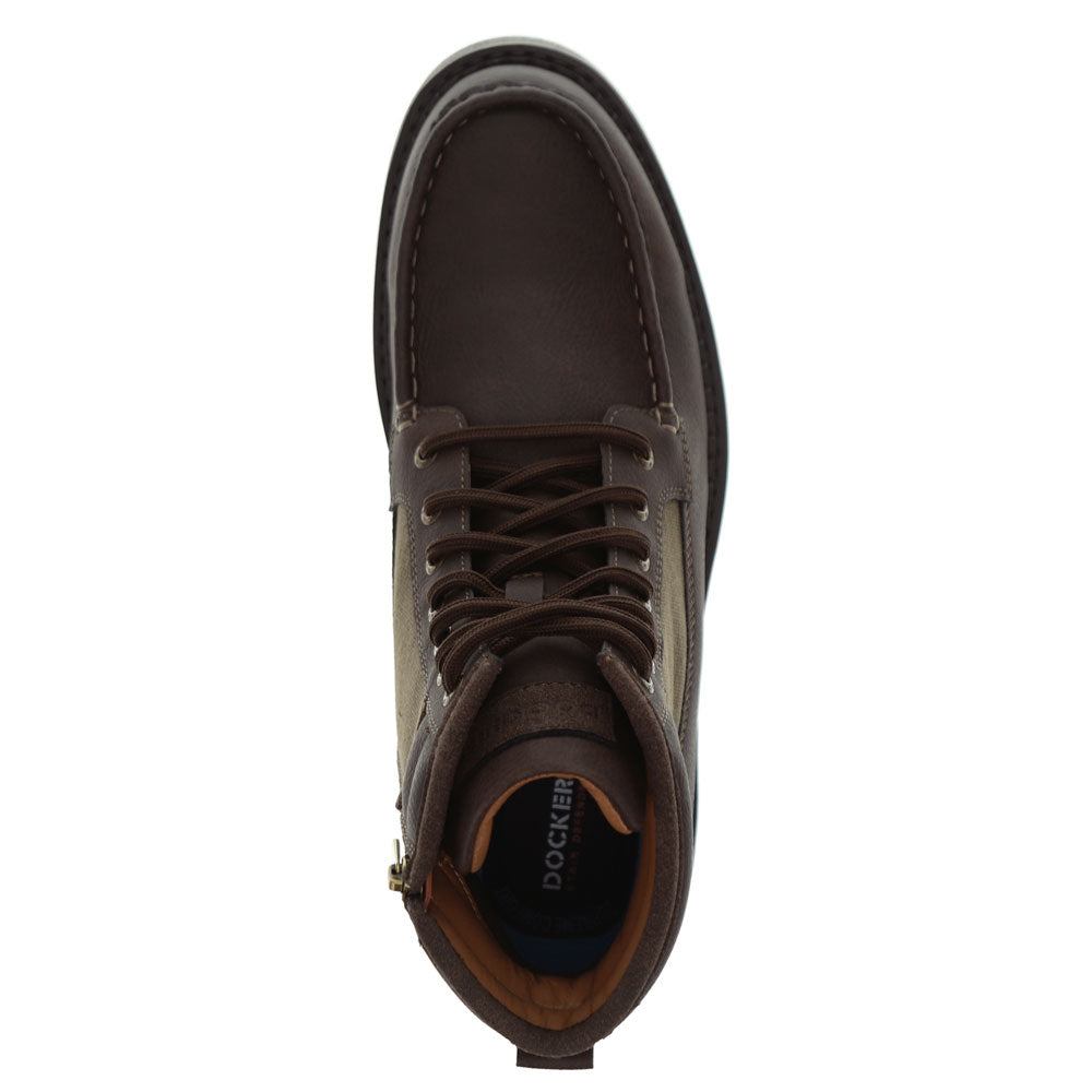Dark Brown-Dockers Mens Tobias Stain Defender Rugged Boot