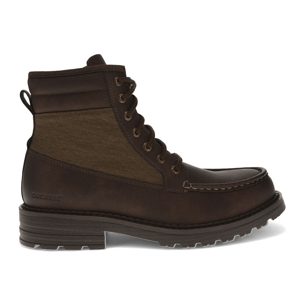 Dark Brown-Dockers Mens Tobias Stain Defender Rugged Boot