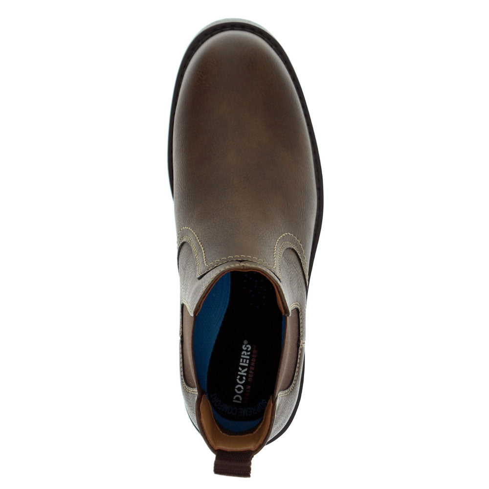 Dark Tan-Dockers Mens Truman Stain Defender Rugged Boot