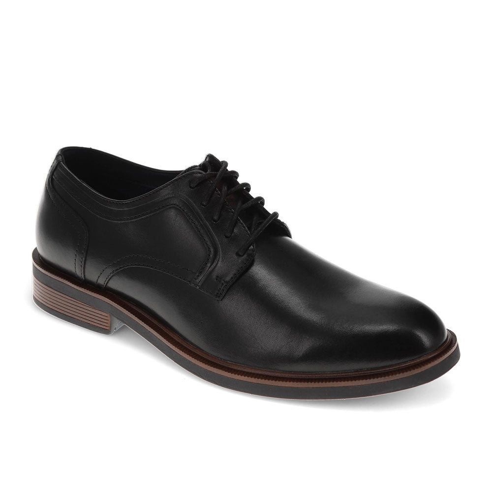 Black-Dockers Mens Adrian Genuine Leather Dress Oxford Shoe
