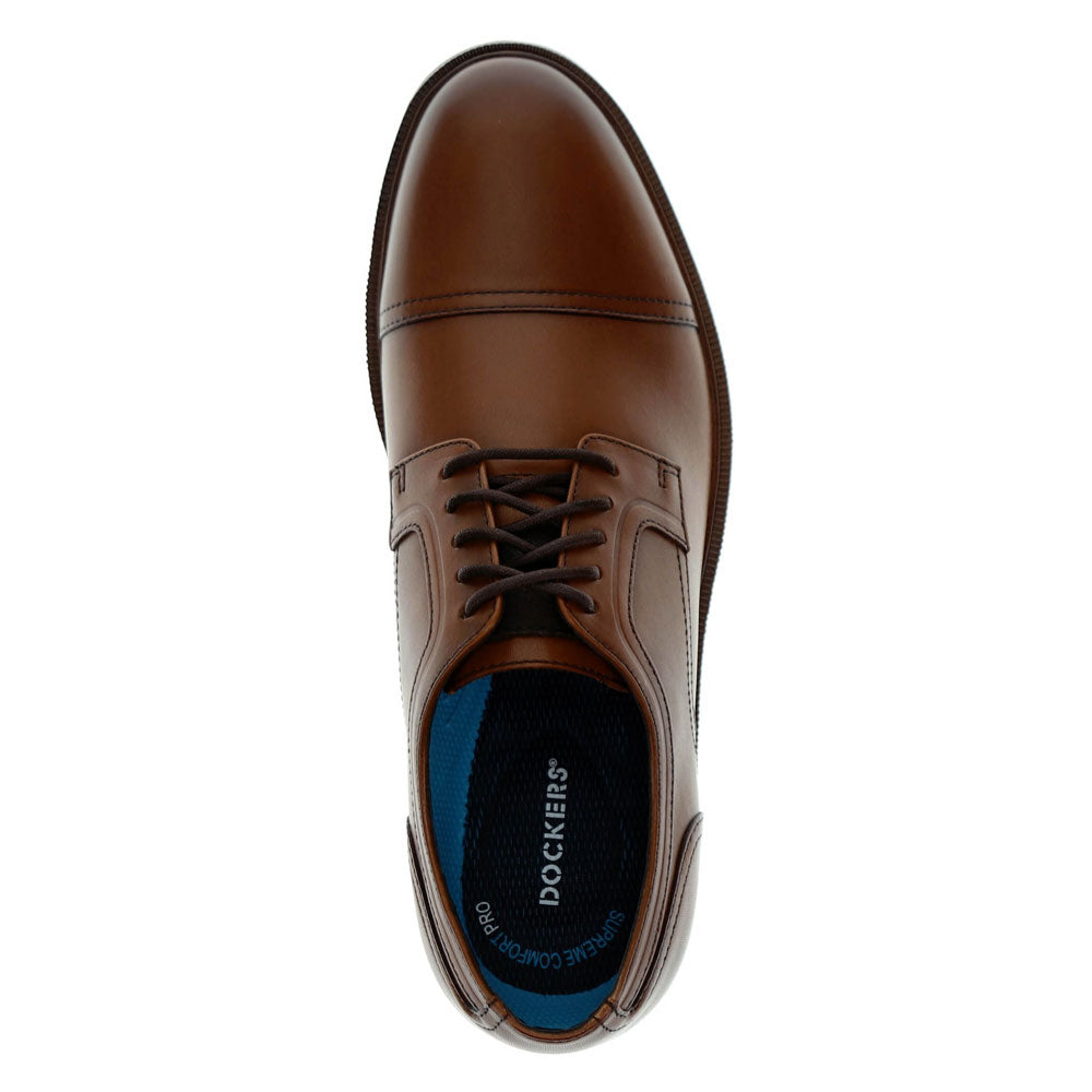 Butterscotch-Dockers Mens  Allen Genuine Leather Dress Captoe Oxford Shoe