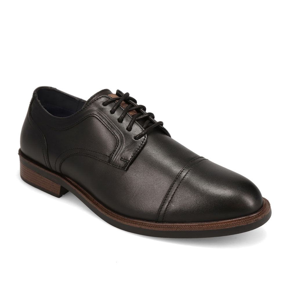 Black-Dockers Mens  Allen Genuine Leather Dress Captoe Oxford Shoe