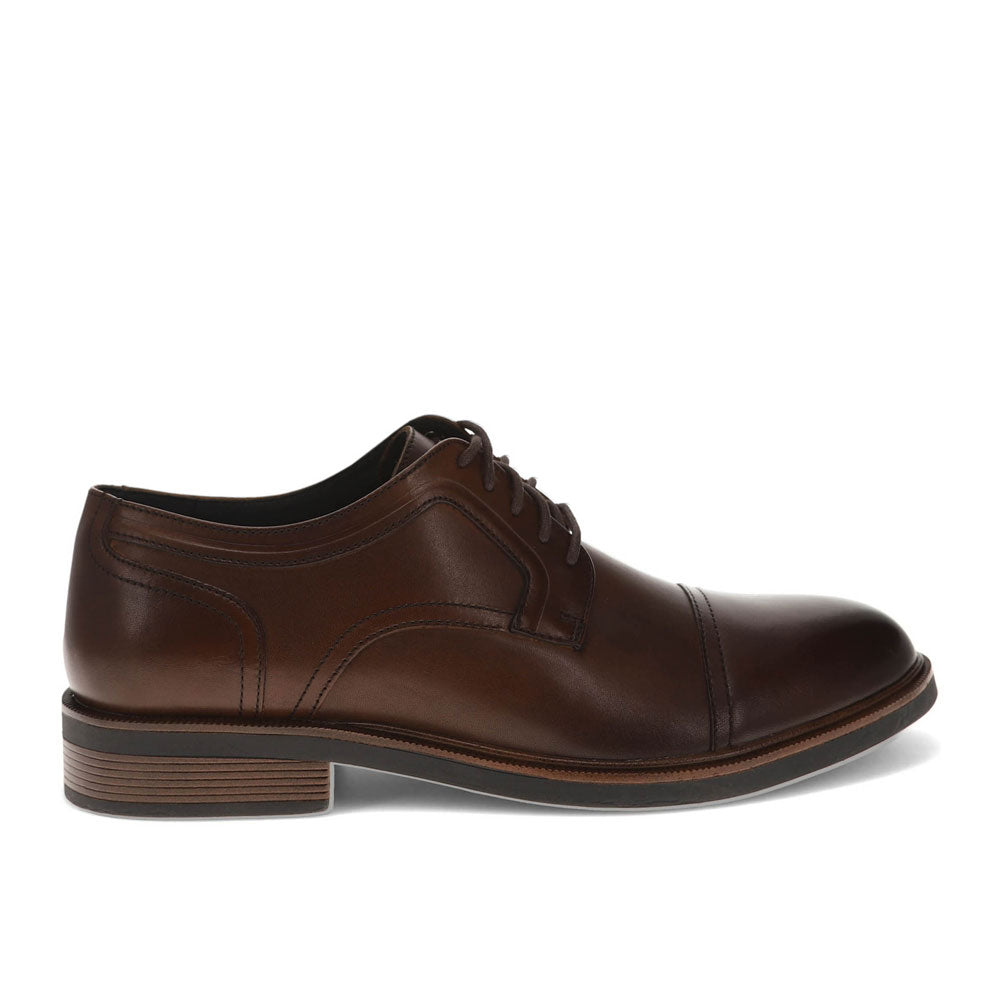 Mahogany-Dockers Mens  Allen Genuine Leather Dress Captoe Oxford Shoe