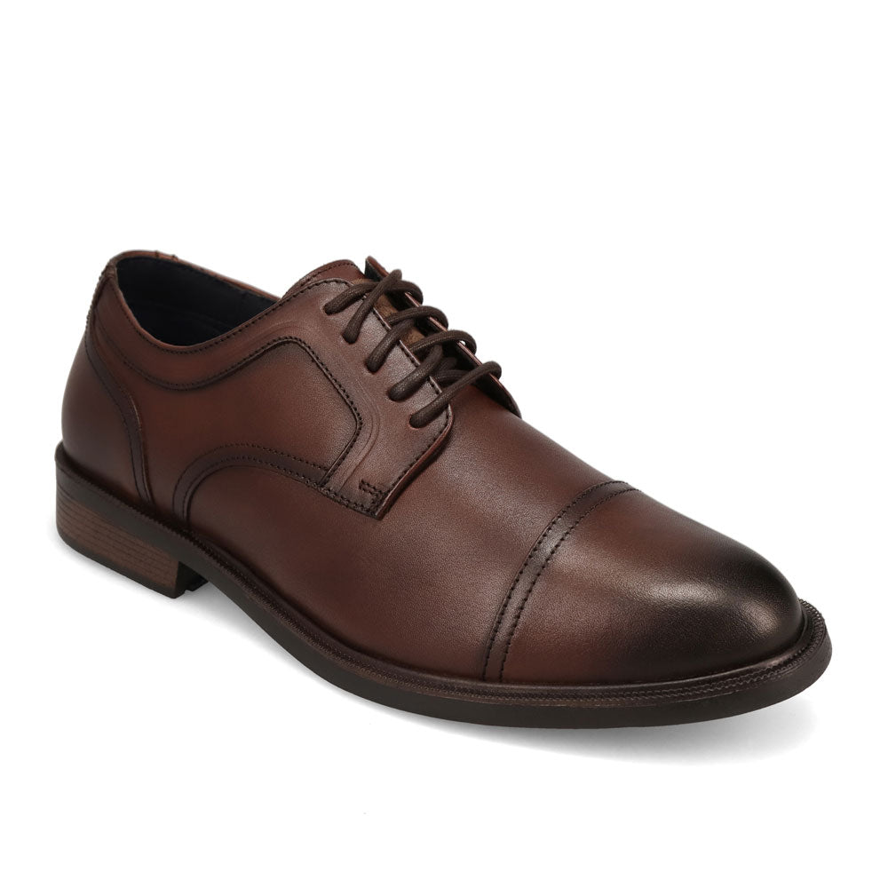 Mahogany-Dockers Mens  Allen Genuine Leather Dress Captoe Oxford Shoe