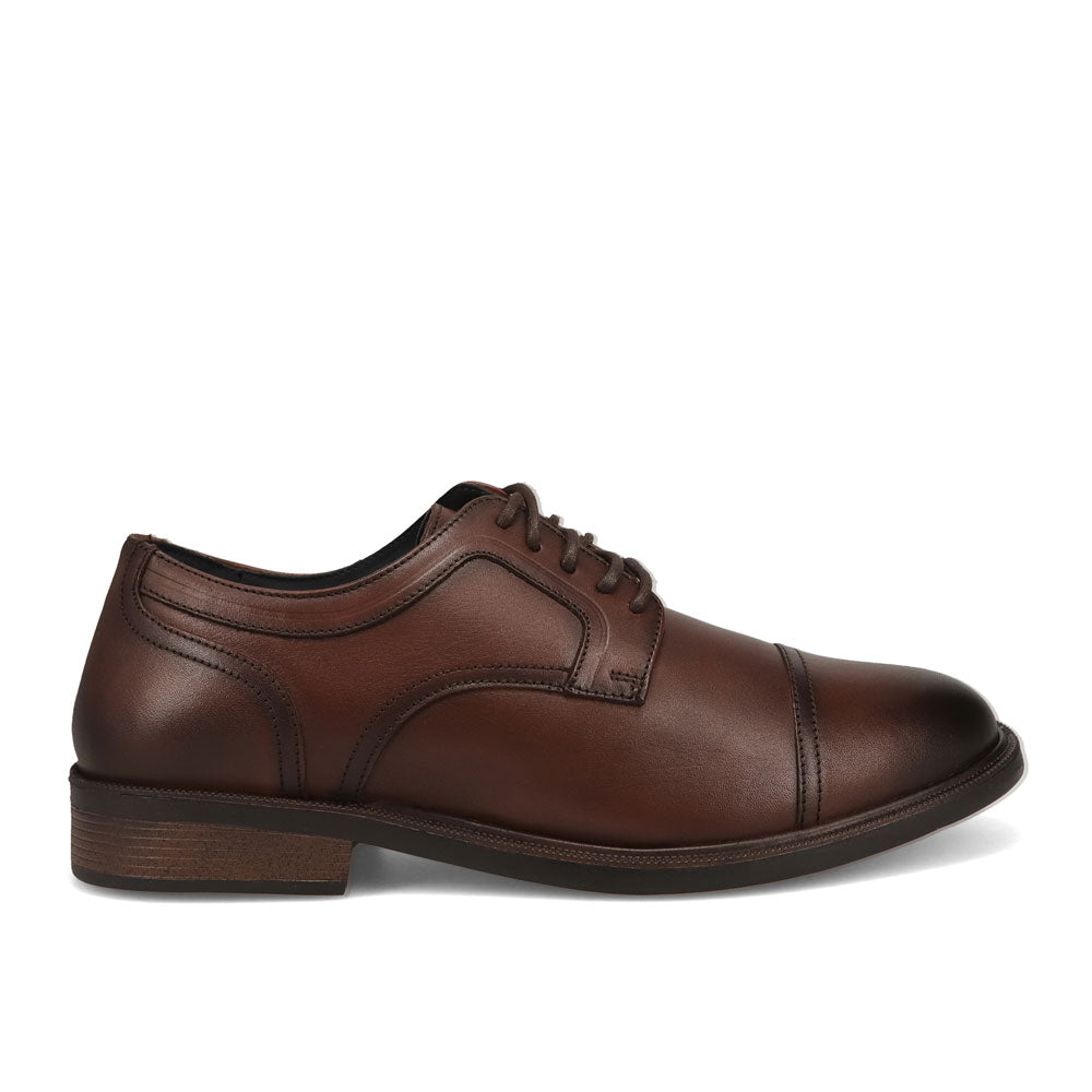 Mahogany-Dockers Mens  Allen Genuine Leather Dress Captoe Oxford Shoe