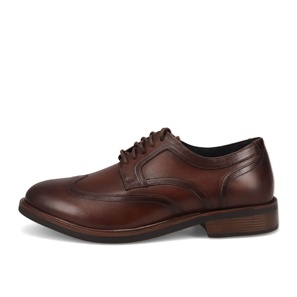 Mahogany-Dockers Mens Atkins Dressy Wingtip Oxford Shoe