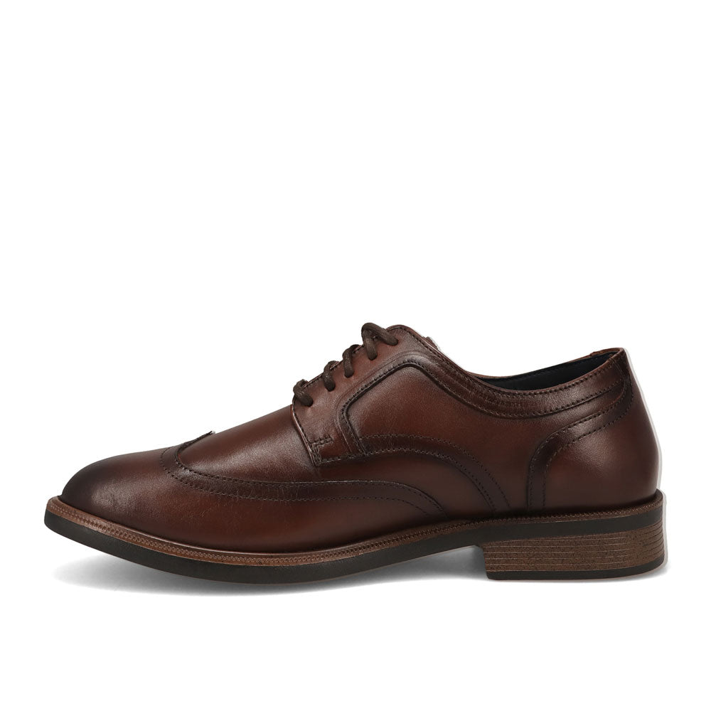 Mahogany-Dockers Mens Atkins Dressy Wingtip Oxford Shoe