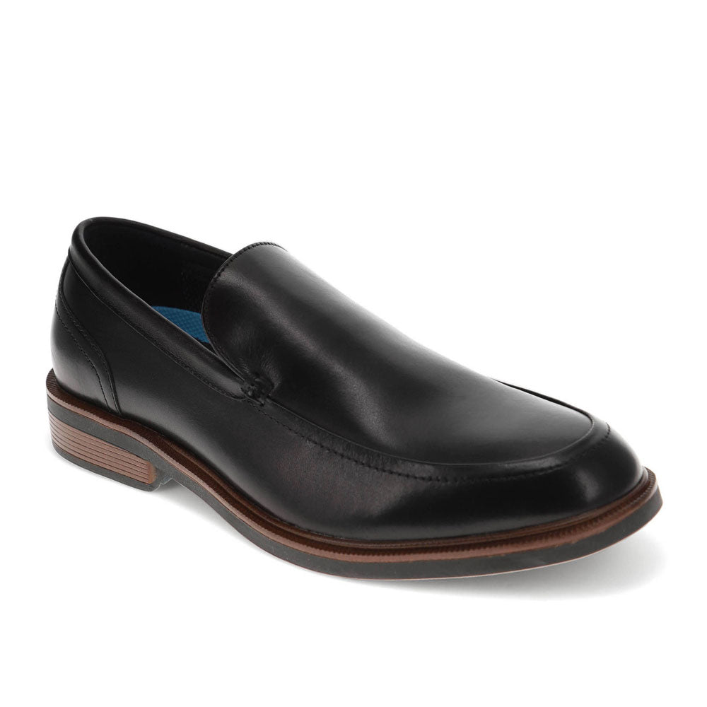Black-Dockers Mens Ayers Genuine Leather Dress Slip-on Shoe