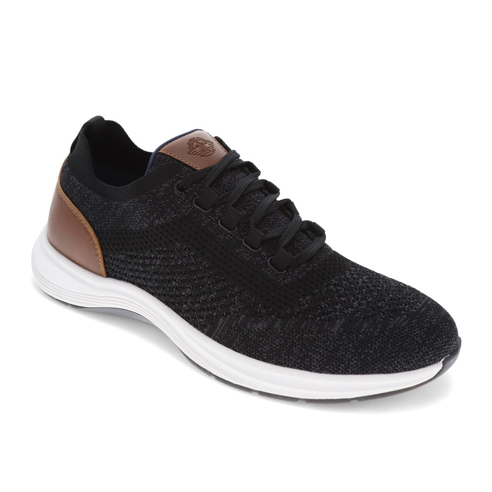Black/Tan-Dockers Mens Bardwell Lightweight Knit Lace Up Casual Shoe