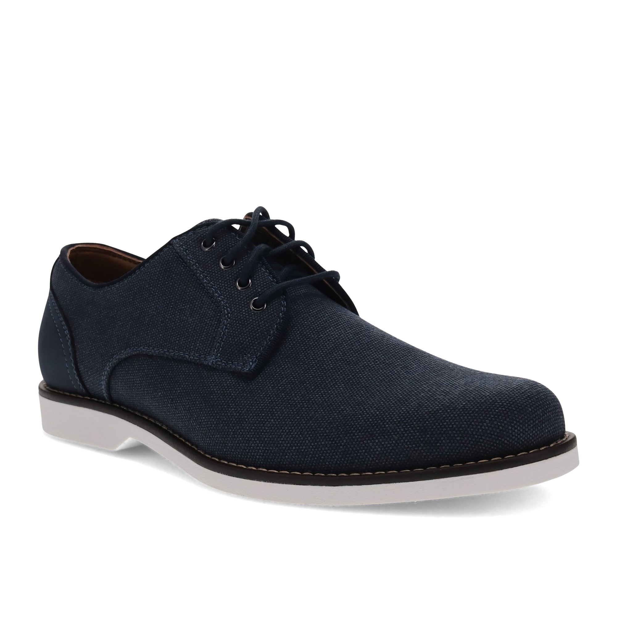 Navy-Dockers Mens Pryce Washed Canvas Dress Casual Lace Up Oxford Shoe