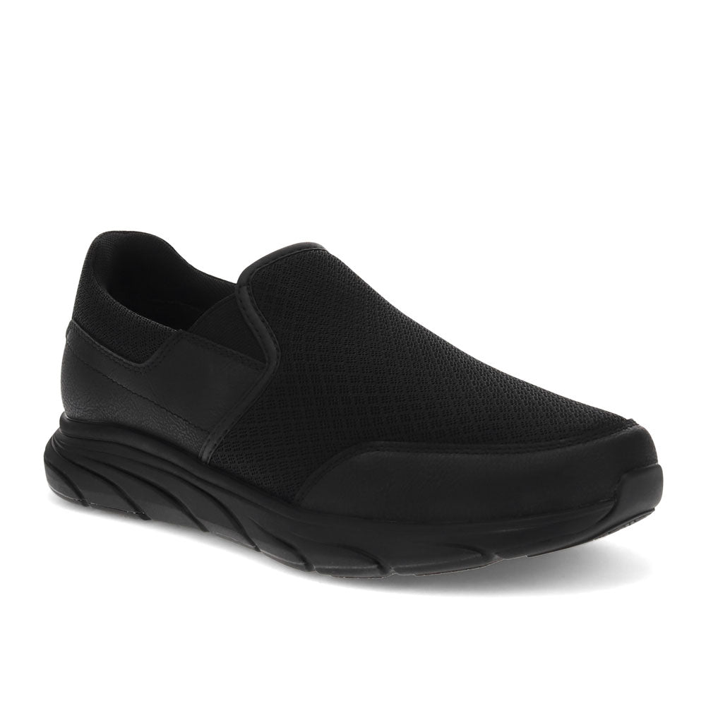 Black-Dockers Mens Tucker Lightweight Slip Resistant Work Casual Slip-On Sneaker Shoe