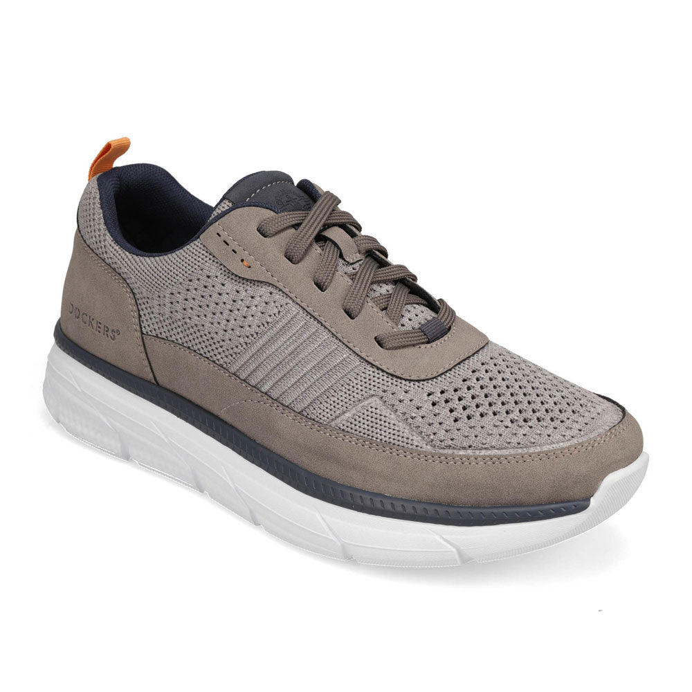 Dark Brown/Taupe-Dockers Mens Emil Nubuck Casual Lace-Up Oxford