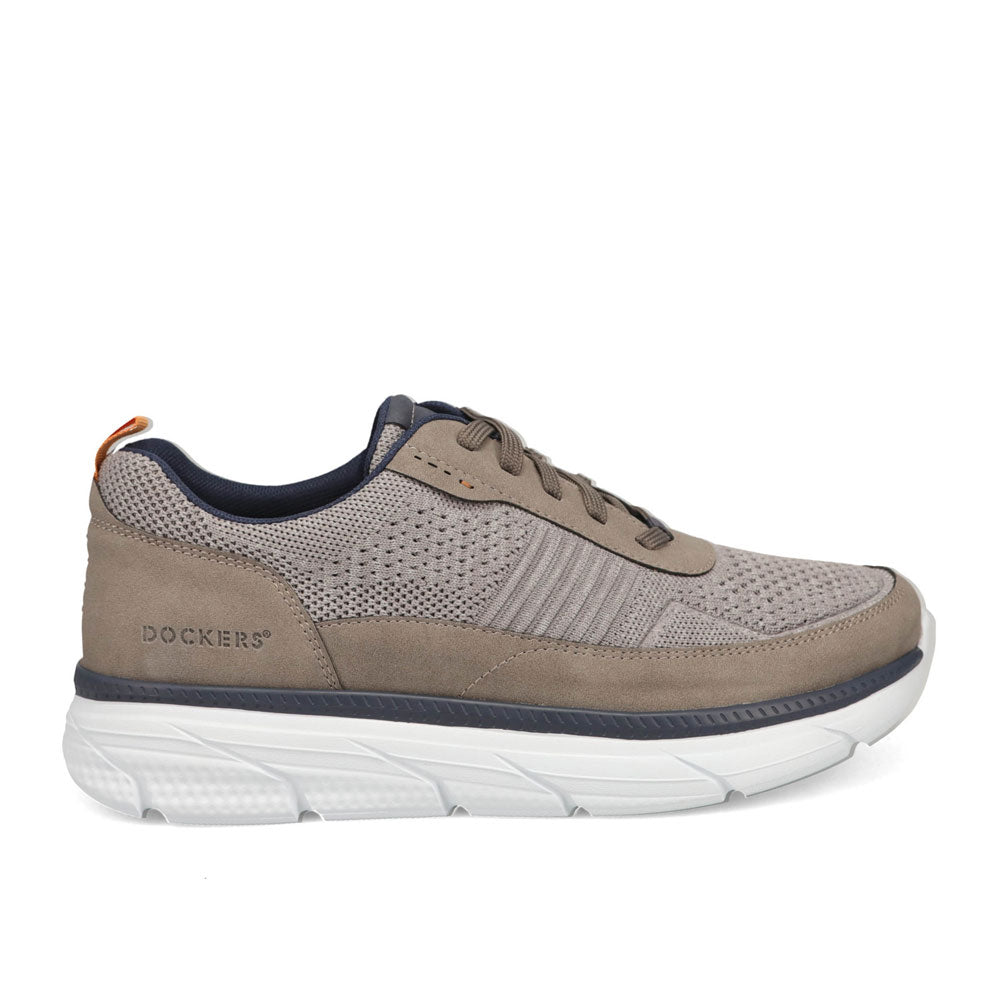 Light Grey-Dockers Mens Ready Set Go Knit Sneaker