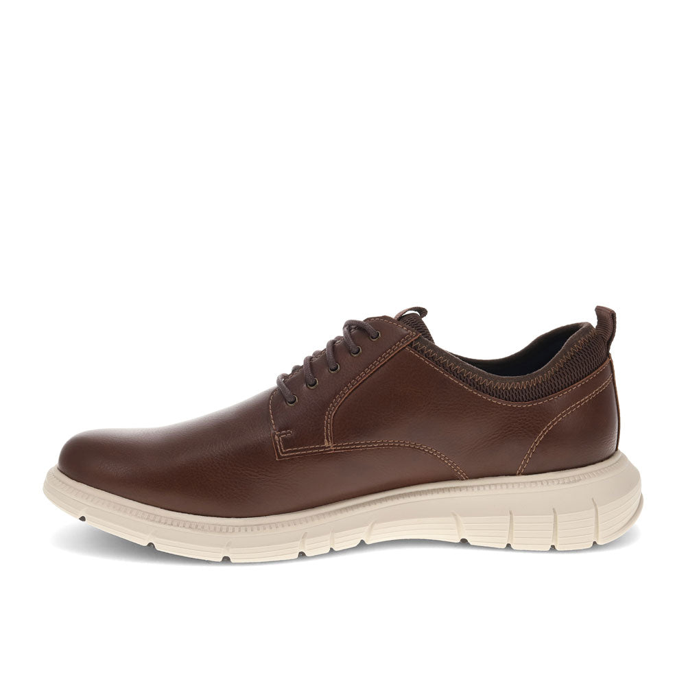 Dark Tan-Dockers Mens Trine Slip Resistant Work Casual Oxford Shoe