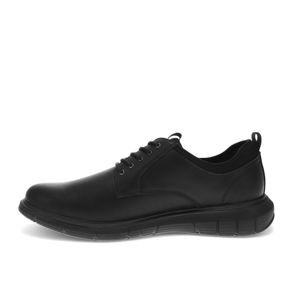 Black-Dockers Mens Trine Slip Resistant Work Casual Oxford Shoe