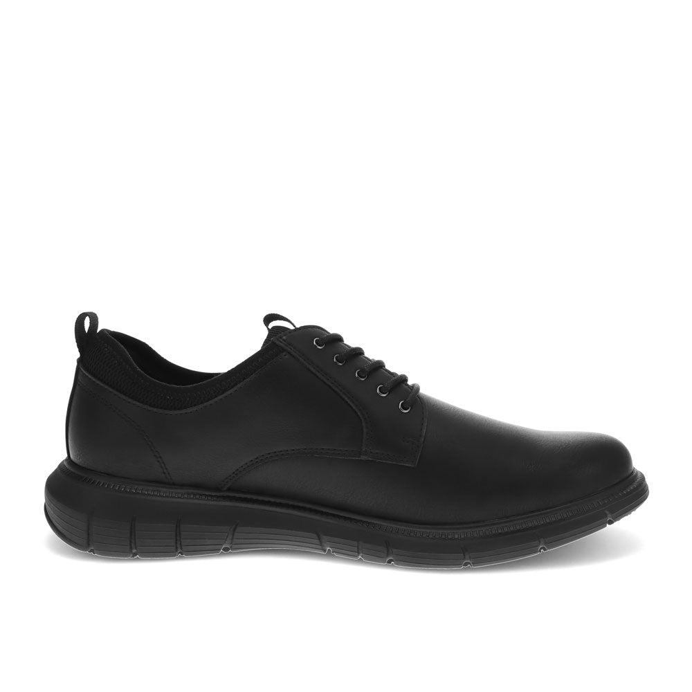 Black-Dockers Mens Trine Slip Resistant Work Casual Oxford Shoe