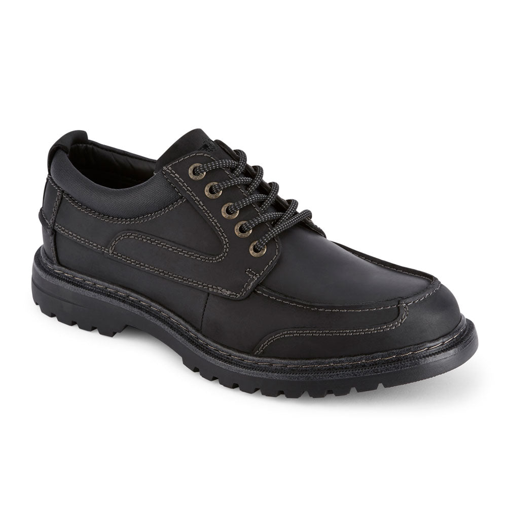 Black-Dockers Mens Overton Leather Oxford Shoe with NeverWet - Wide Widths Available