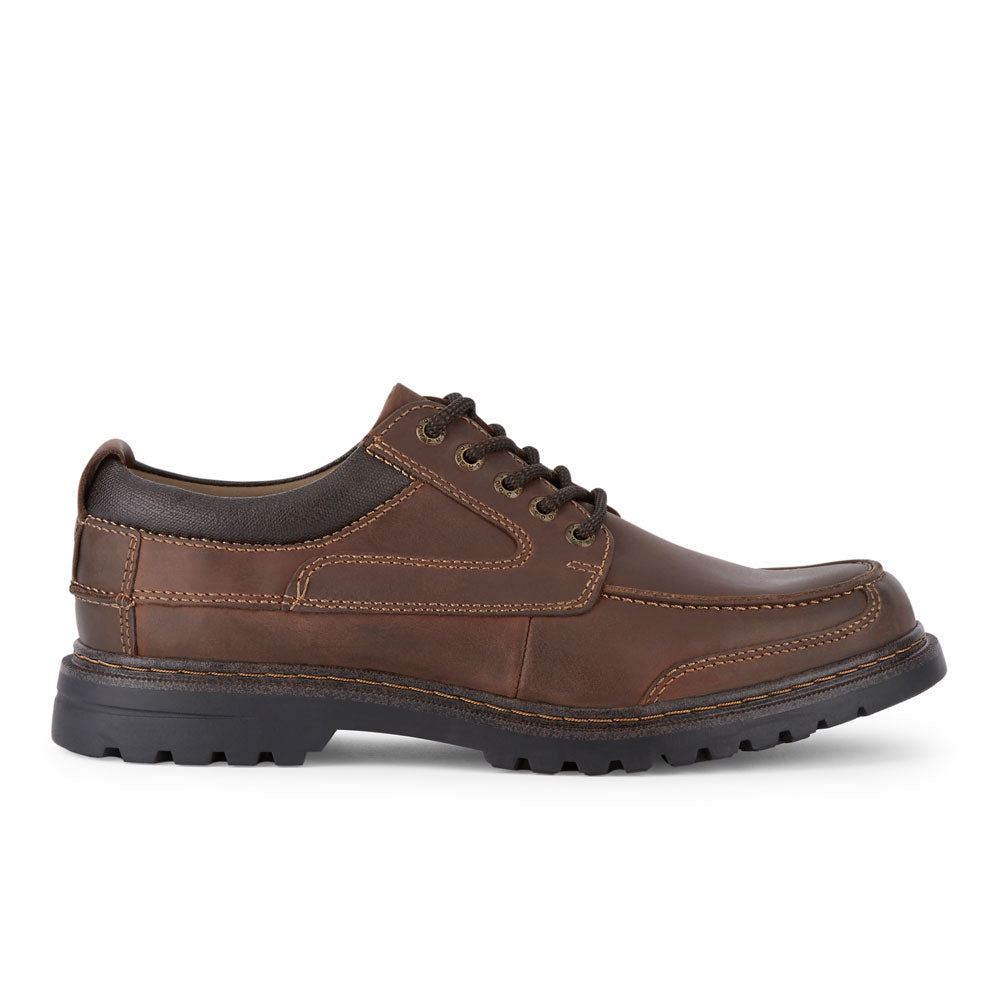 Red Brown-Dockers Mens Overton Leather Oxford Shoe with NeverWet - Wide Widths Available
