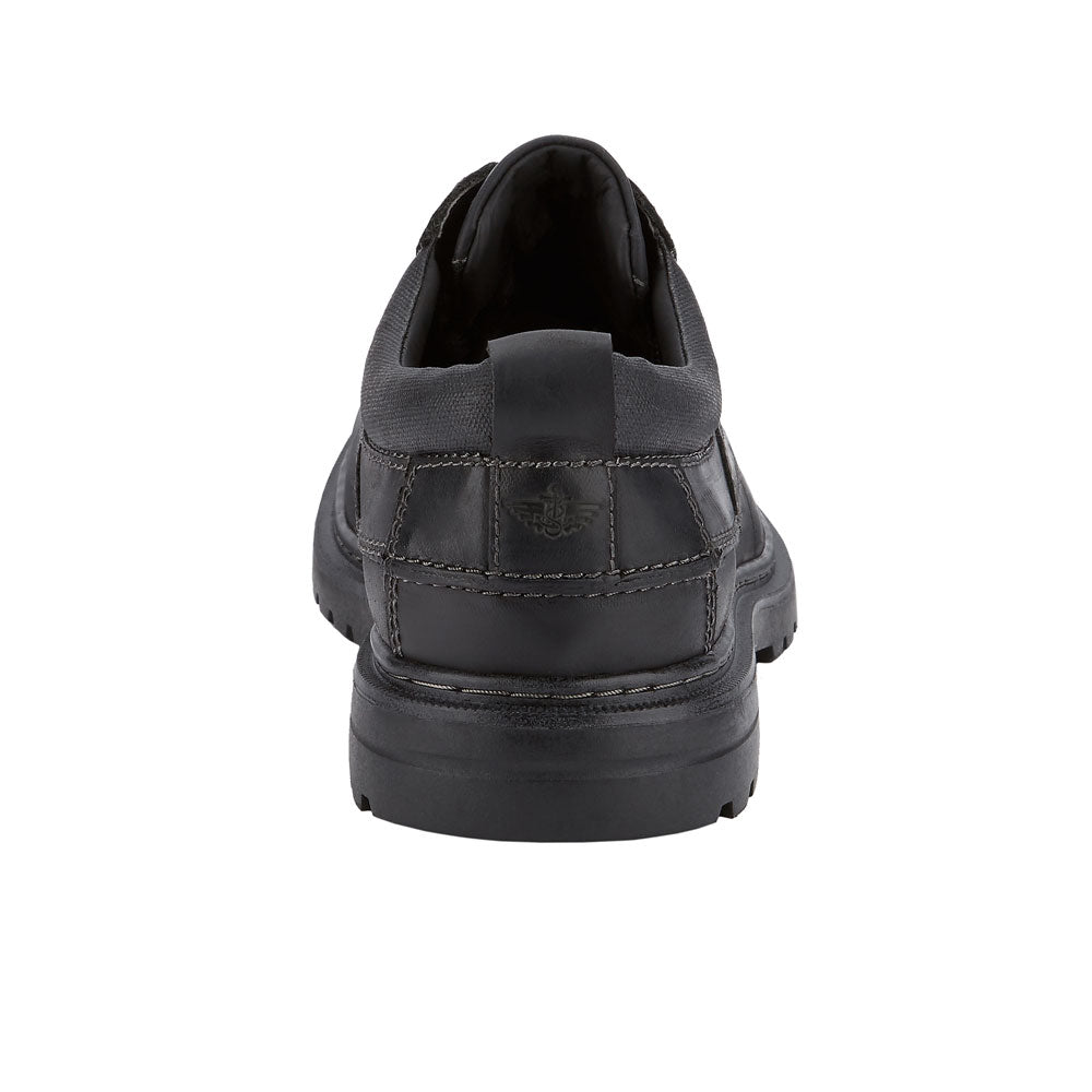 Black-Dockers Mens Warden Leather Rugged Casual Lace-up Oxford Shoe with NeverWet