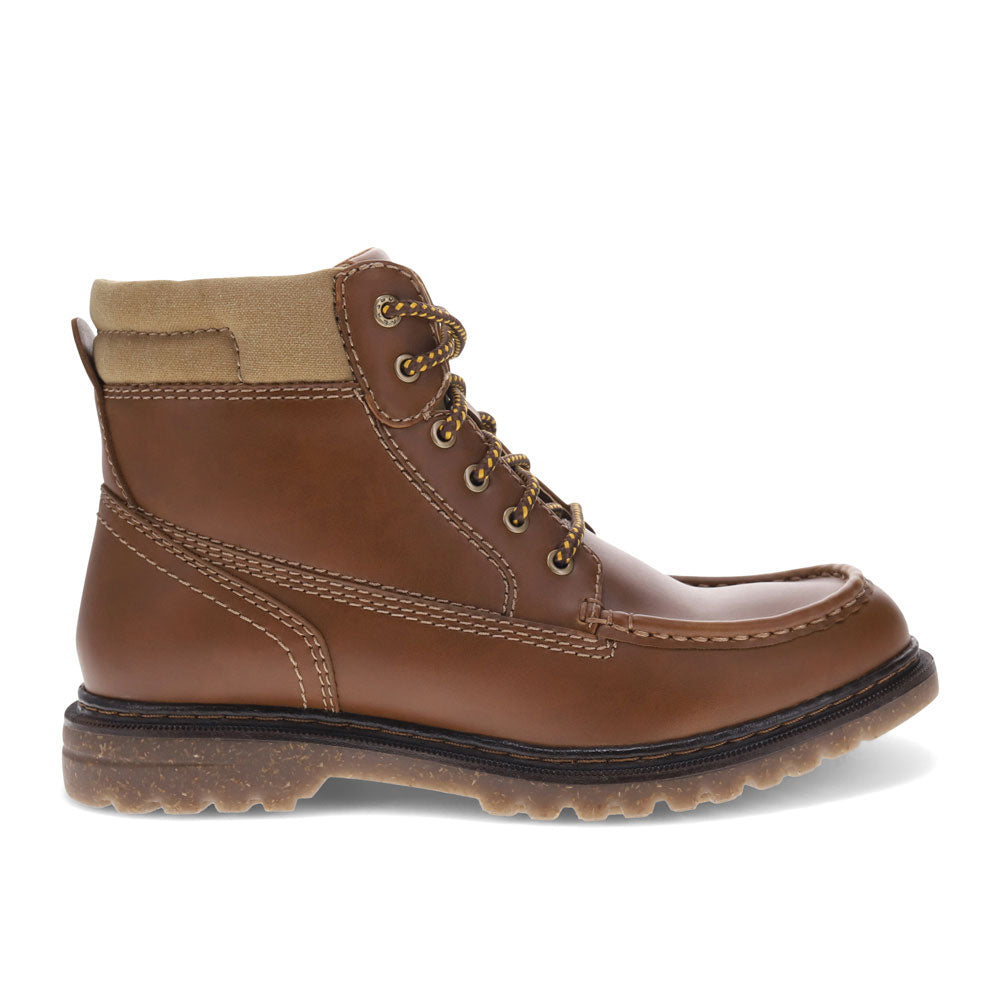 Dark Tan-Dockers Mens Rockford Rugged Casual Classic Moc Toe Boot