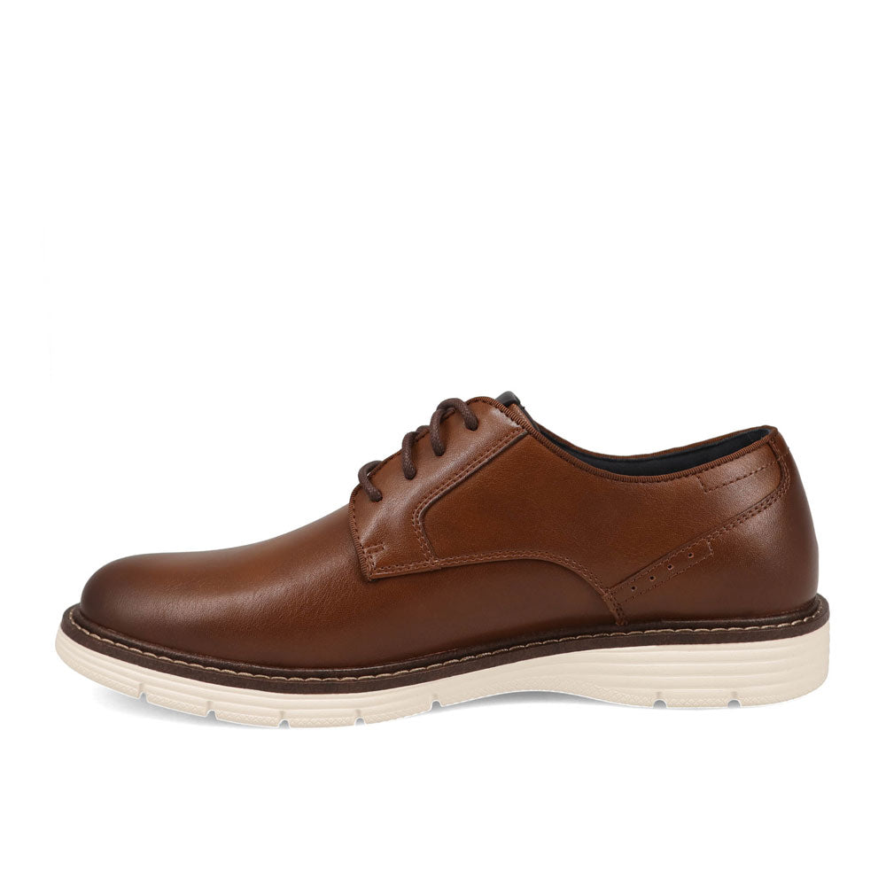 Cognac-Dockers Mens Emil Polished Lace-Up Casual Oxford