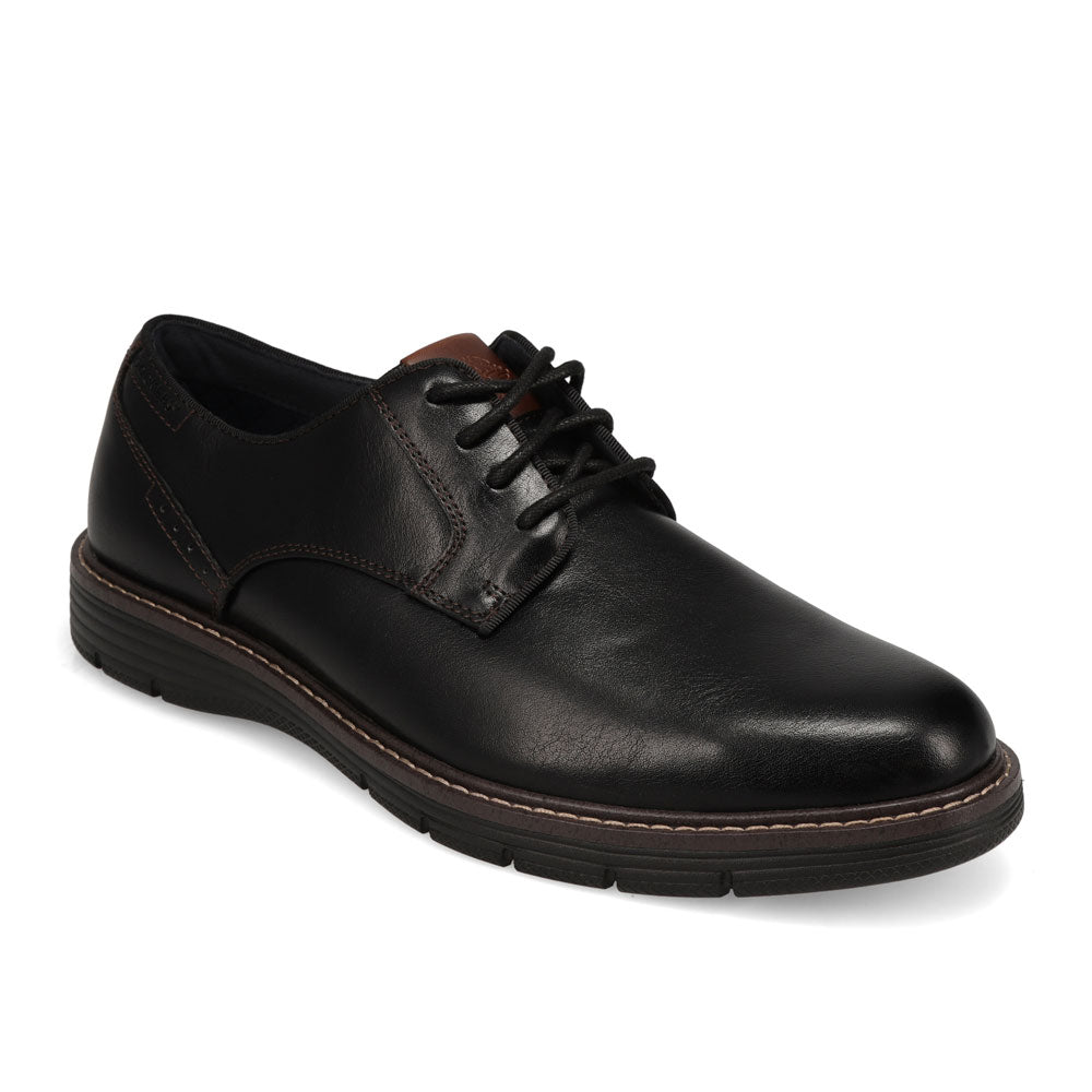 Black-Dockers Mens Emil Polished Lace-Up Casual Oxford