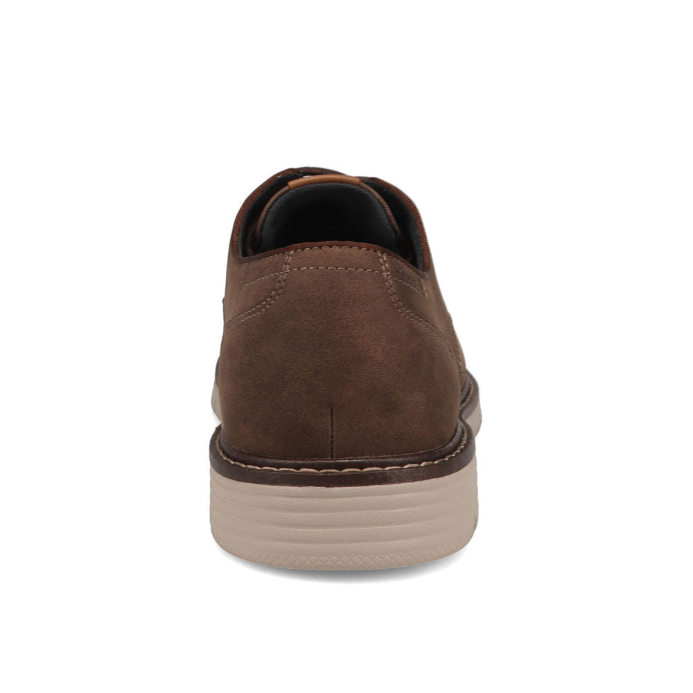 Dark Brown/Taupe-Dockers Mens Emil Nubuck Casual Lace-Up Oxford