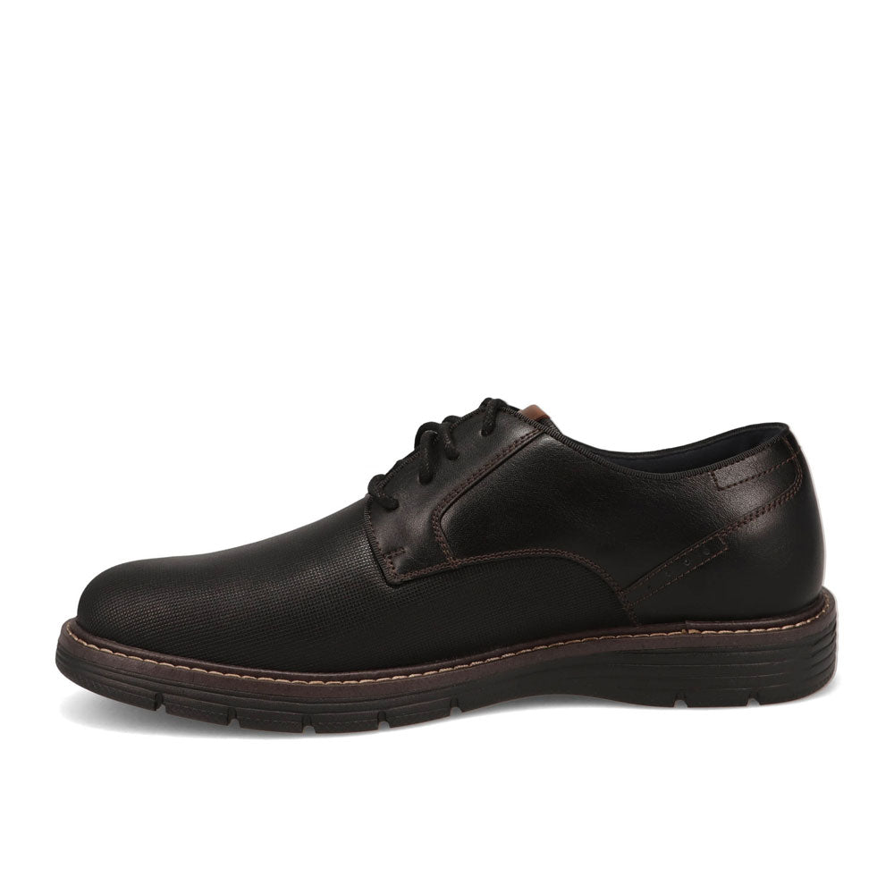 Black/Black-Dockers Mens Erick Nubuck Lace-Up Oxford